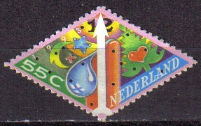 Holanda 1993 Scott 849 Sello Navidad Christmas Aguja Reloj usado Stamps Netherlands Holland Hollande Olanda Stamp 